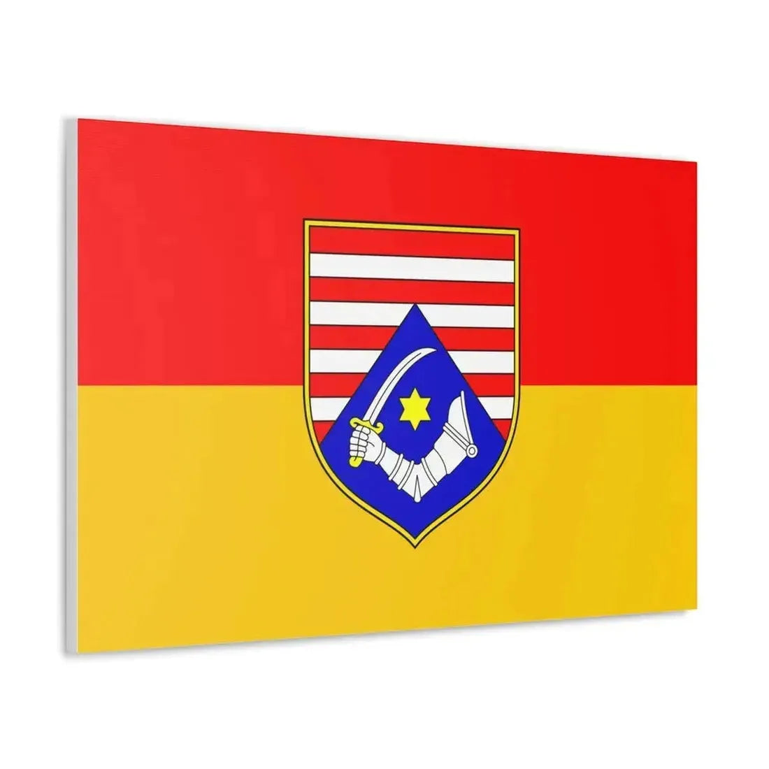 Flag of Karlovac County Croatia - Canvas Wall Art - The Sticker Space