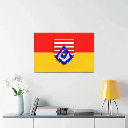 Flag of Karlovac County Croatia - Canvas Wall Art - The Sticker Space