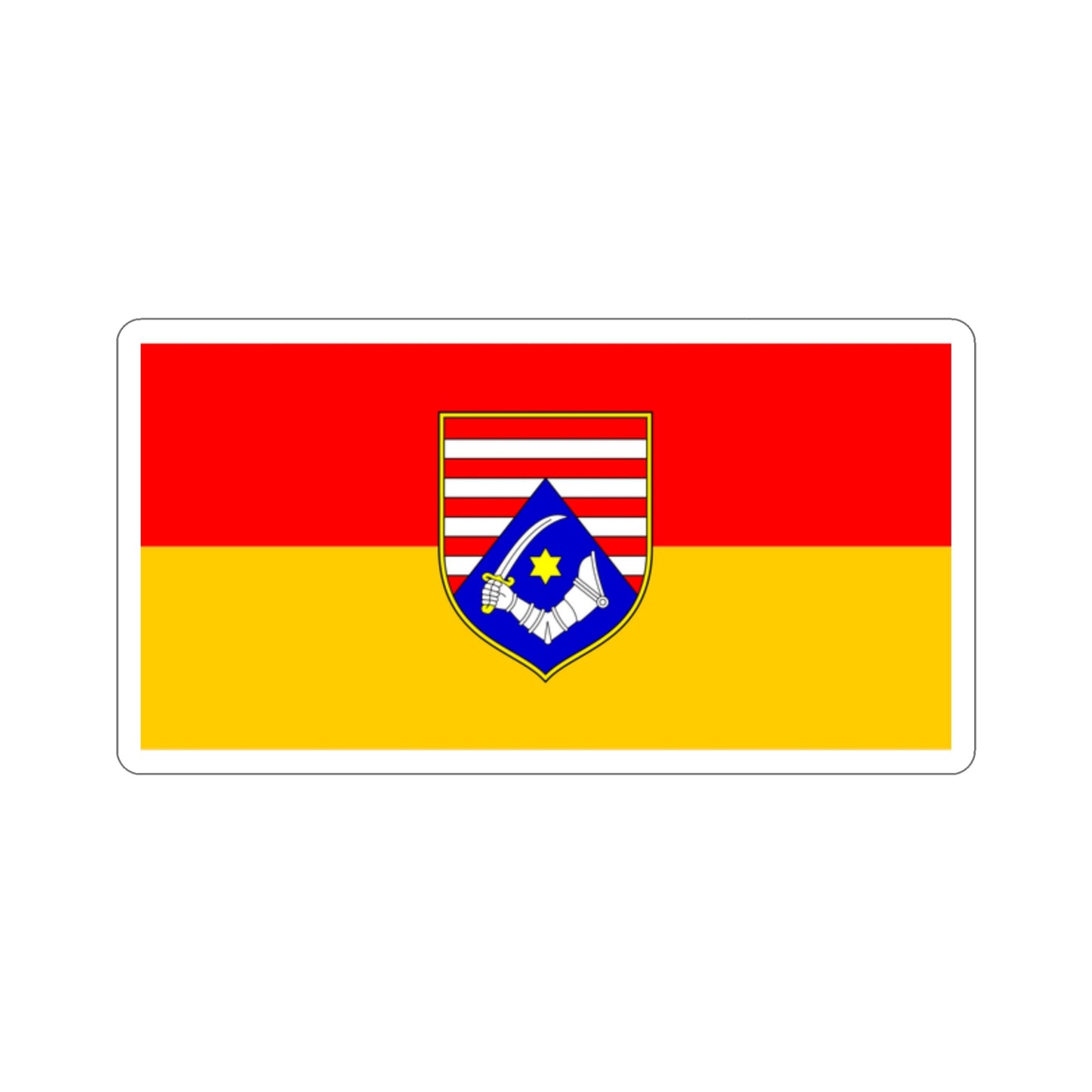 Flag of Karlovac County Croatia STICKER Vinyl Die-Cut Decal-2 Inch-The Sticker Space