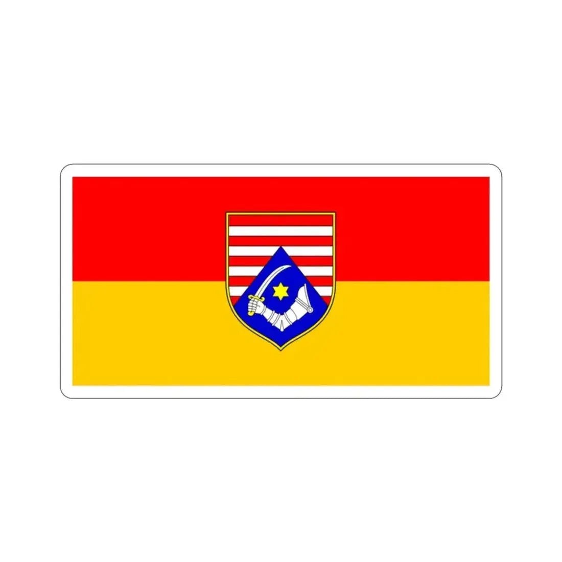 Flag of Karlovac County Croatia STICKER Vinyl Die-Cut Decal 2 Inch - The Sticker Space