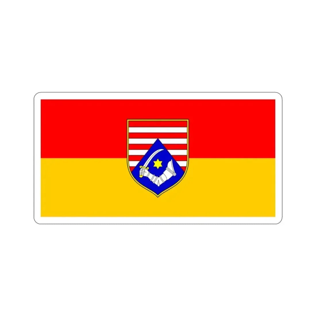 Flag of Karlovac County Croatia STICKER Vinyl Die-Cut Decal 2 Inch - The Sticker Space