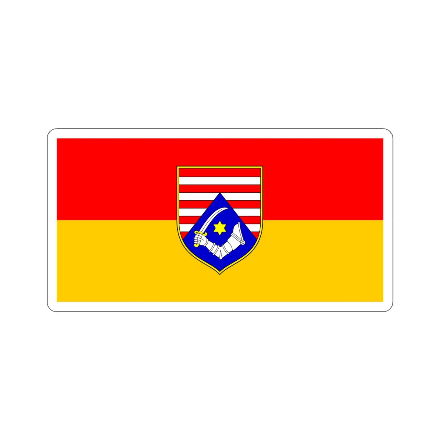 Flag of Karlovac County Croatia STICKER Vinyl Die-Cut Decal-3 Inch-The Sticker Space