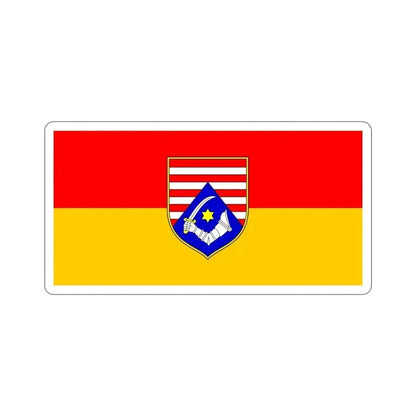 Flag of Karlovac County Croatia STICKER Vinyl Die-Cut Decal 4 Inch - The Sticker Space