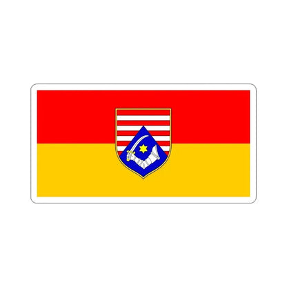 Flag of Karlovac County Croatia STICKER Vinyl Die-Cut Decal 4 Inch - The Sticker Space