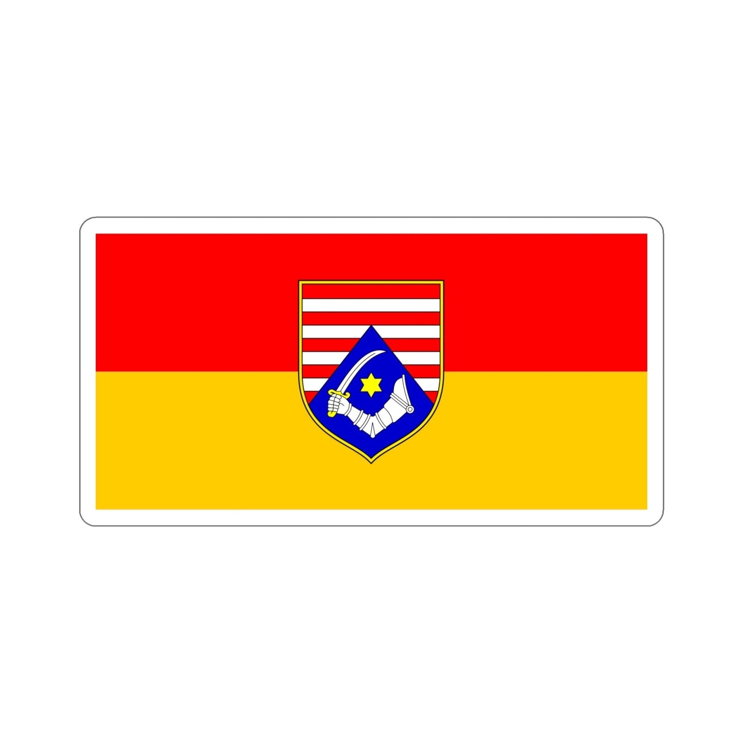 Flag of Karlovac County Croatia STICKER Vinyl Die-Cut Decal-5 Inch-The Sticker Space