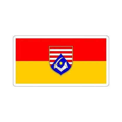 Flag of Karlovac County Croatia STICKER Vinyl Die-Cut Decal 5 Inch - The Sticker Space
