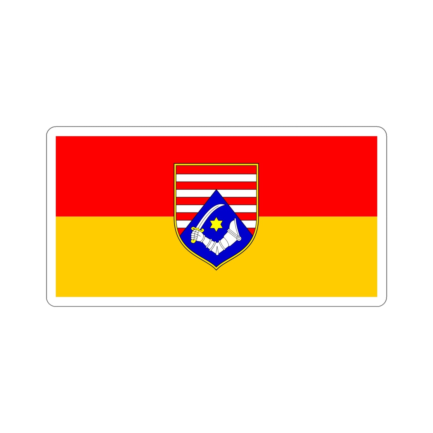 Flag of Karlovac County Croatia STICKER Vinyl Die-Cut Decal-6 Inch-The Sticker Space