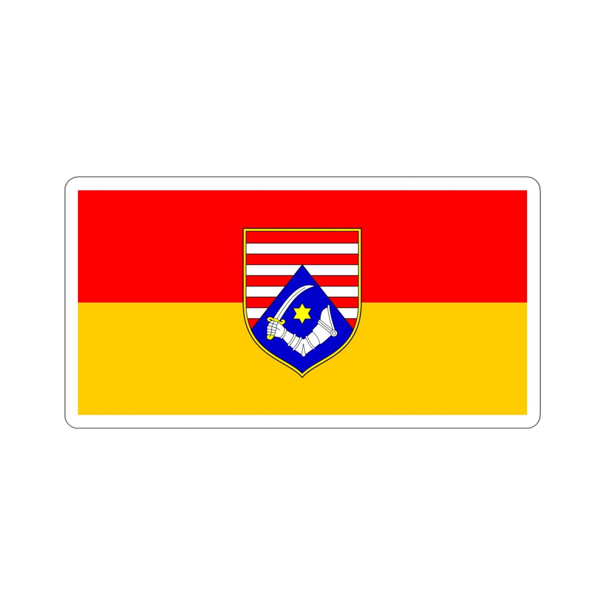 Flag of Karlovac County Croatia STICKER Vinyl Die-Cut Decal-6 Inch-The Sticker Space