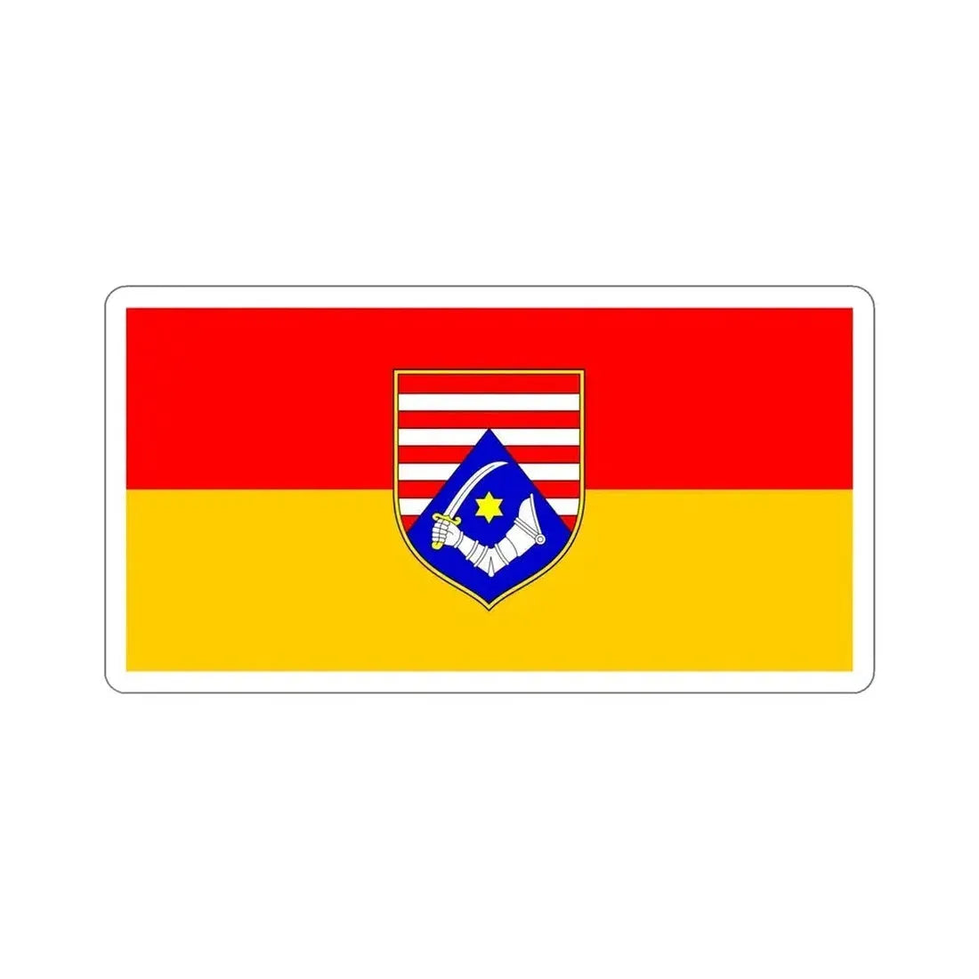 Flag of Karlovac County Croatia STICKER Vinyl Die-Cut Decal 6 Inch - The Sticker Space