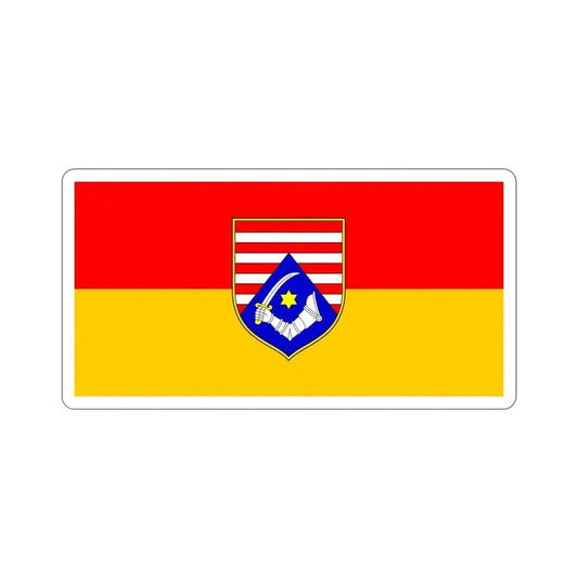Flag of Karlovac County Croatia STICKER Vinyl Die-Cut Decal 6 Inch - The Sticker Space