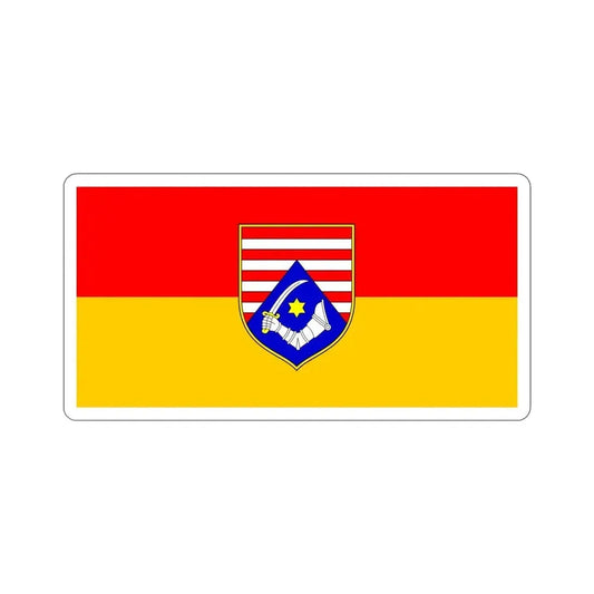 Flag of Karlovac County Croatia STICKER Vinyl Die-Cut Decal 6 Inch - The Sticker Space