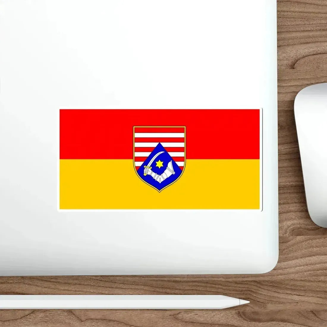 Flag of Karlovac County Croatia STICKER Vinyl Die-Cut Decal - The Sticker Space