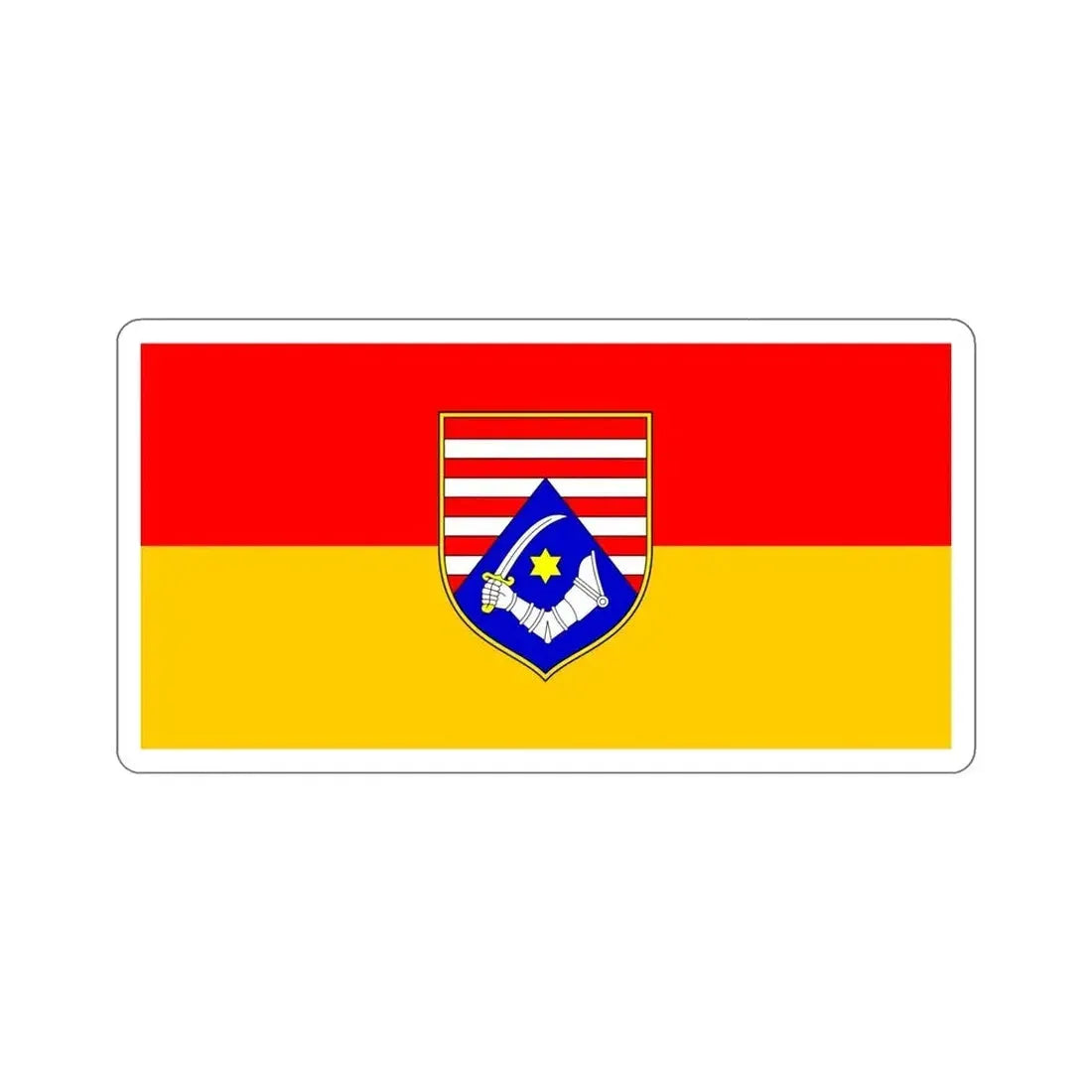 Flag of Karlovac County Croatia STICKER Vinyl Die-Cut Decal - The Sticker Space