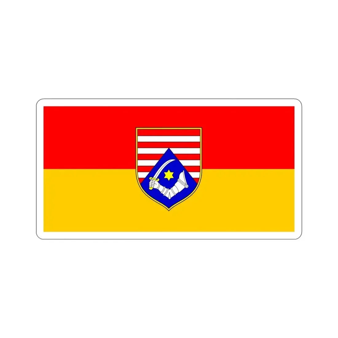Flag of Karlovac County Croatia STICKER Vinyl Die-Cut Decal - The Sticker Space