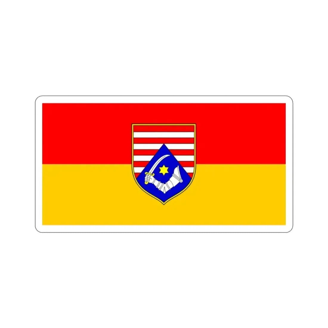 Flag of Karlovac County Croatia STICKER Vinyl Die-Cut Decal - The Sticker Space