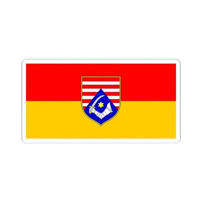 Flag of Karlovac county (Croatia) STICKER Vinyl Kiss-Cut Decal 2 Inch White - The Sticker Space