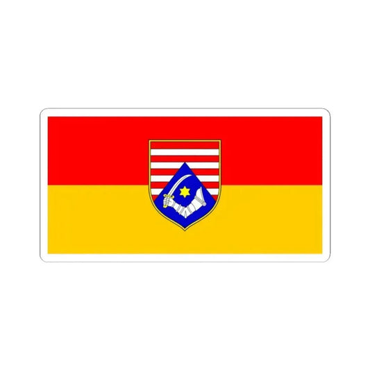 Flag of Karlovac County Croatia - STICKER Vinyl Kiss-Cut Decal 2 Inch White - The Sticker Space