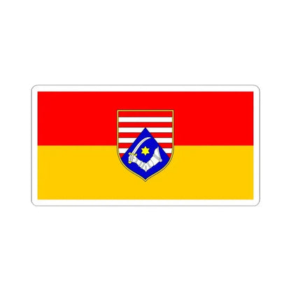 Flag of Karlovac County Croatia - STICKER Vinyl Kiss-Cut Decal 3 Inch White - The Sticker Space