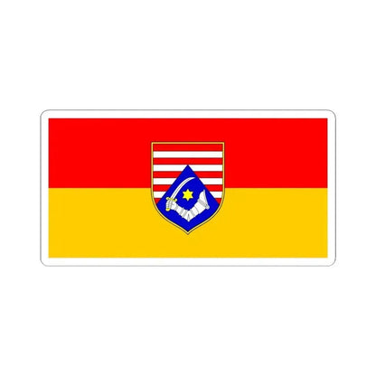 Flag of Karlovac County Croatia - STICKER Vinyl Kiss-Cut Decal 6 Inch White - The Sticker Space