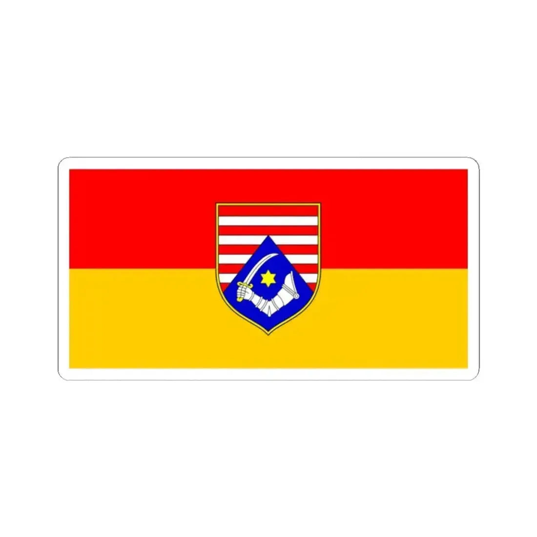 Flag of Karlovac County Croatia - STICKER Vinyl Kiss-Cut Decal - The Sticker Space