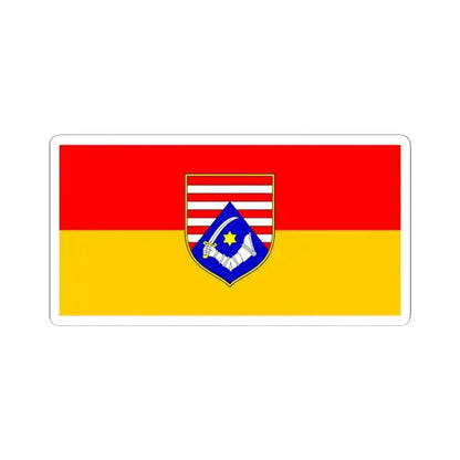 Flag of Karlovac County Croatia - STICKER Vinyl Kiss-Cut Decal - The Sticker Space
