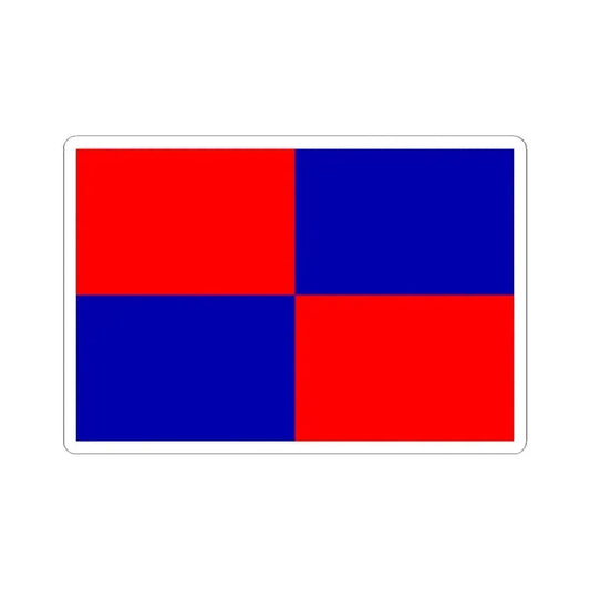 Flag of Karlovy Vary Region simple (Czech Republic) STICKER Vinyl Kiss-Cut Decal 2 Inch White - The Sticker Space