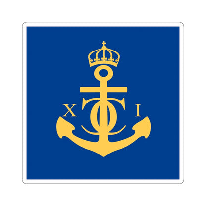 Flag of Karlskrona (Sweden) STICKER Vinyl Kiss-Cut Decal 4 Inch White - The Sticker Space