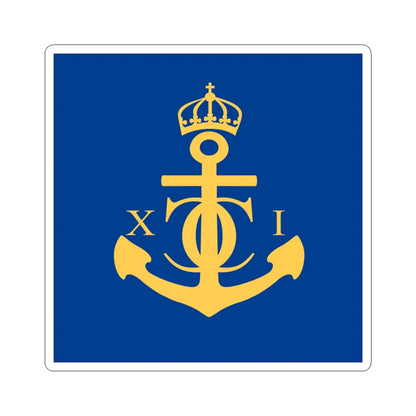 Flag of Karlskrona (Sweden) STICKER Vinyl Kiss-Cut Decal 6 Inch White - The Sticker Space