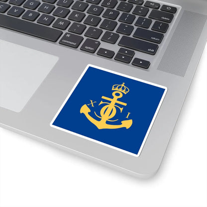 Flag of Karlskrona (Sweden) STICKER Vinyl Kiss-Cut Decal - The Sticker Space