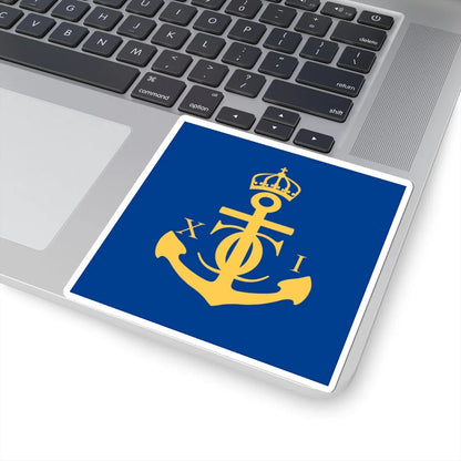 Flag of Karlskrona (Sweden) STICKER Vinyl Kiss-Cut Decal - The Sticker Space