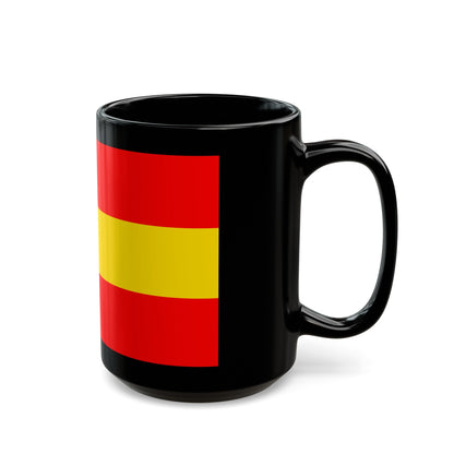 Flag of Karlsruhe 2 Germany - Black Coffee Mug-The Sticker Space