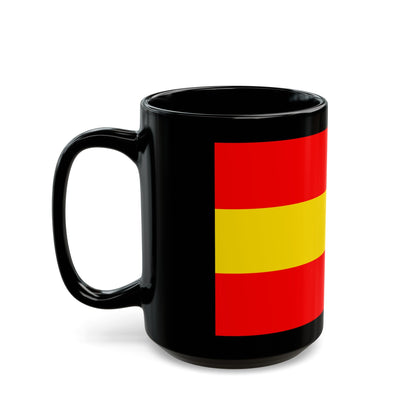 Flag of Karlsruhe 2 Germany - Black Coffee Mug-The Sticker Space