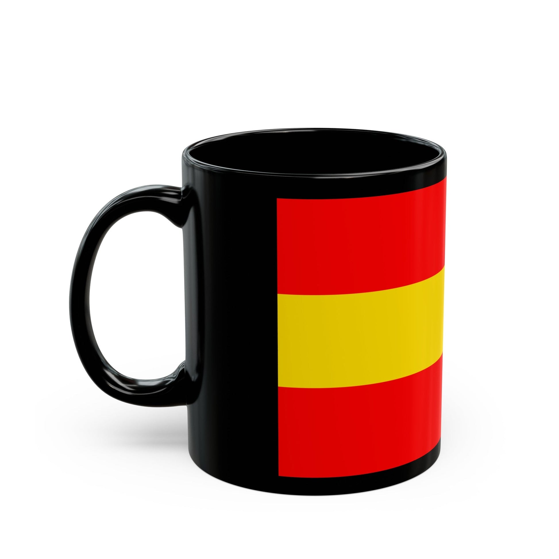 Flag of Karlsruhe 2 Germany - Black Coffee Mug-The Sticker Space