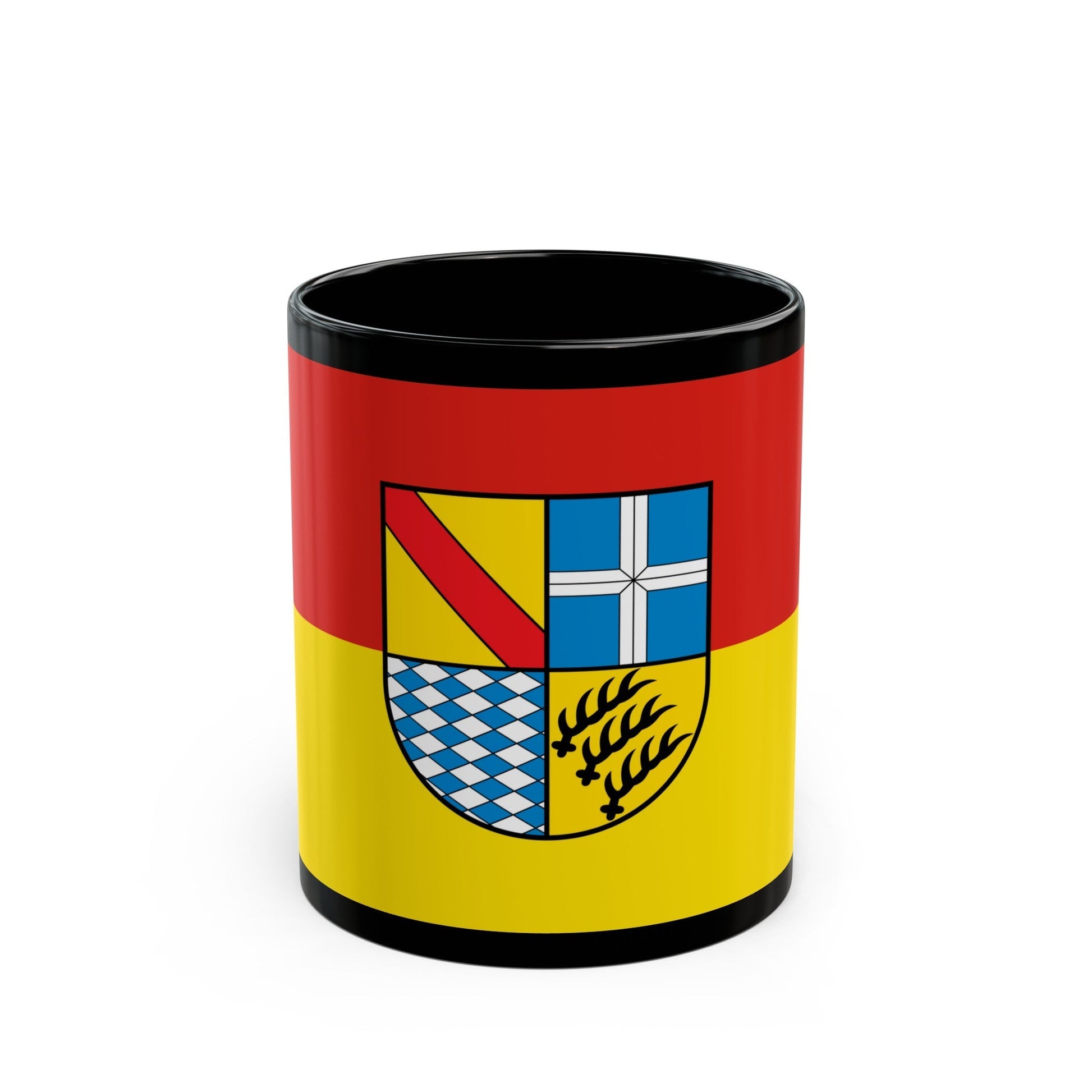 Flag of Karlsruhe Germany - Black Coffee Mug-11oz-The Sticker Space