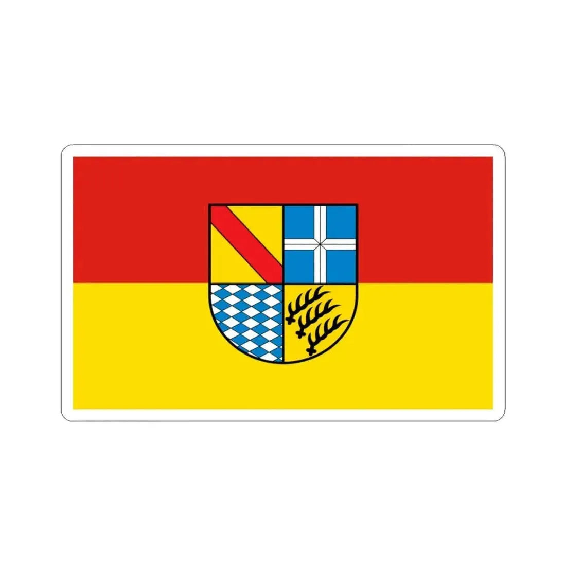 Flag of Karlsruhe Germany - STICKER Vinyl Kiss-Cut Decal 3 Inch White - The Sticker Space