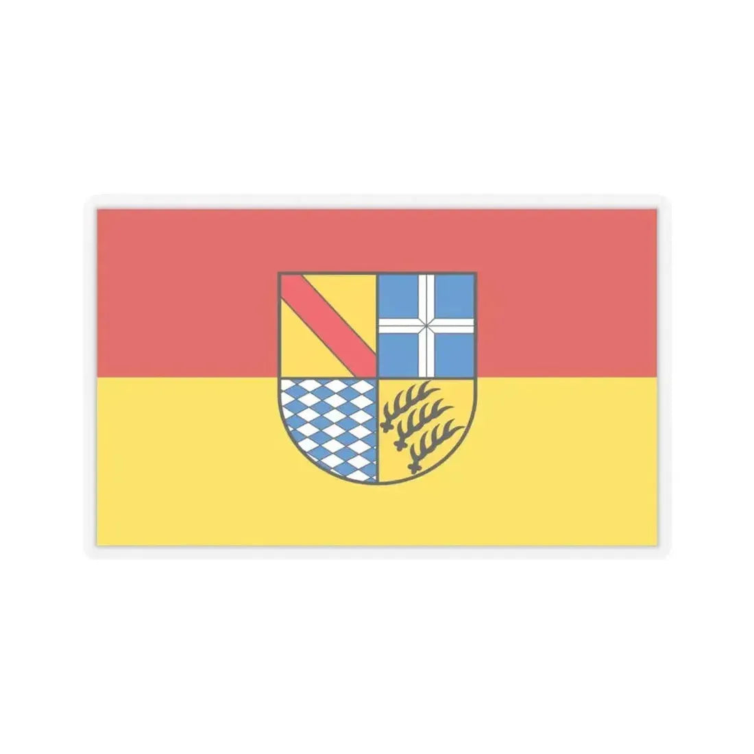 Flag of Karlsruhe Germany - STICKER Vinyl Kiss-Cut Decal 4 Inch Transparent - The Sticker Space