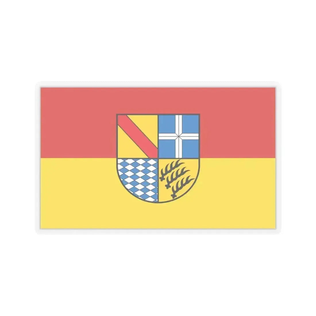 Flag of Karlsruhe Germany - STICKER Vinyl Kiss-Cut Decal 6 Inch Transparent - The Sticker Space