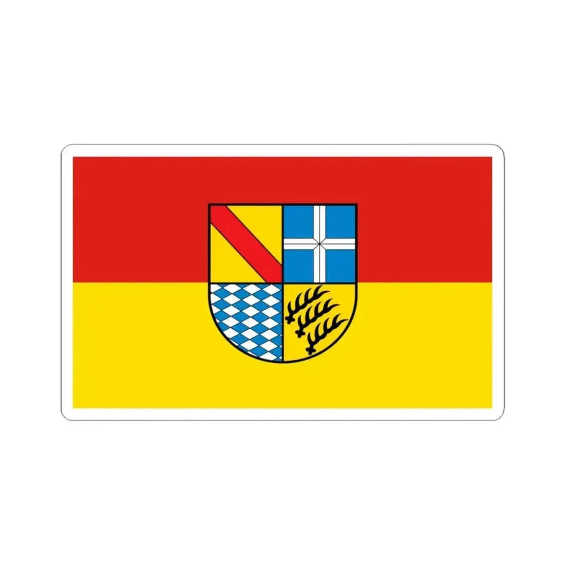 Flag of Karlsruhe Germany - STICKER Vinyl Kiss-Cut Decal 6 Inch White - The Sticker Space