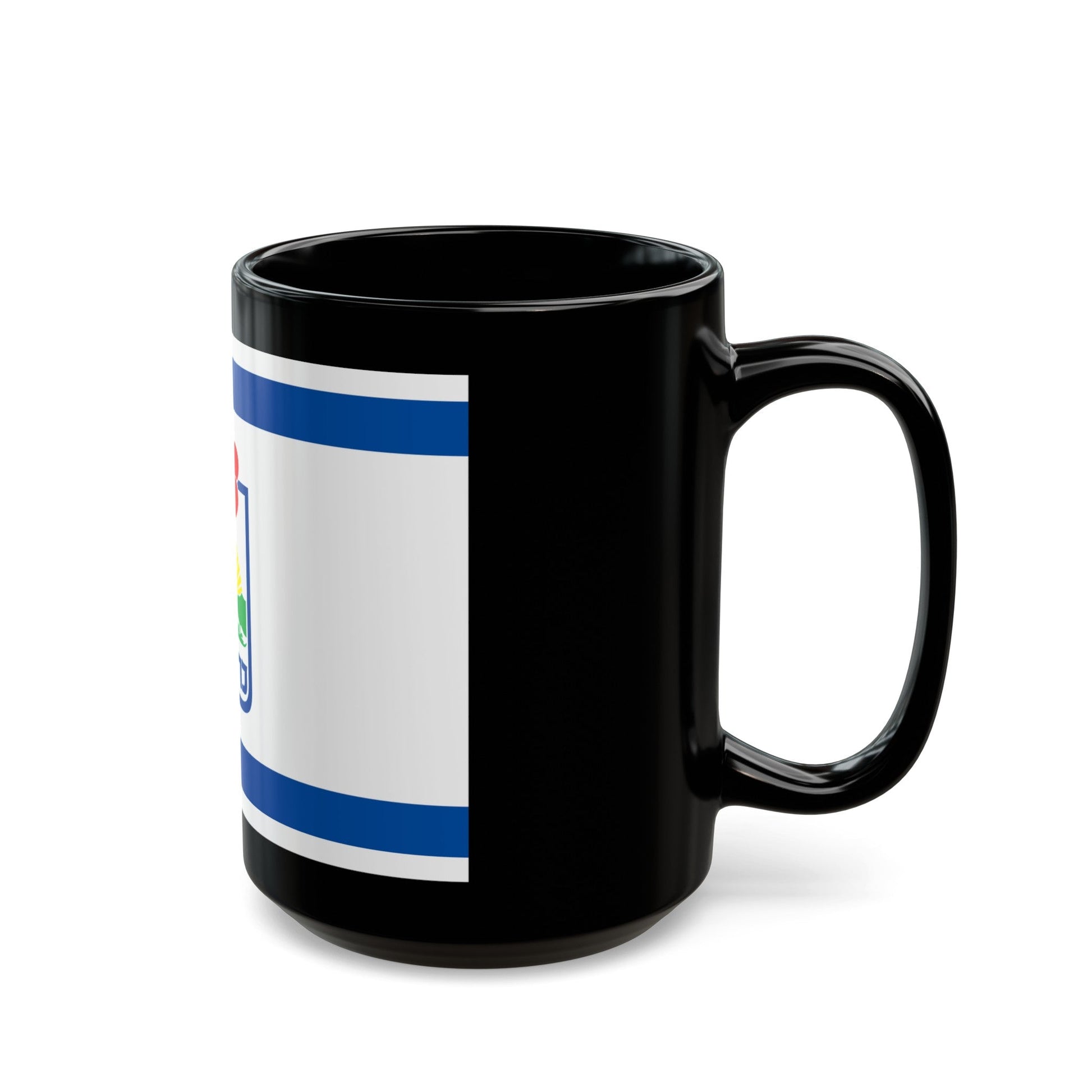 Flag of Karmiel Israel - Black Coffee Mug-The Sticker Space