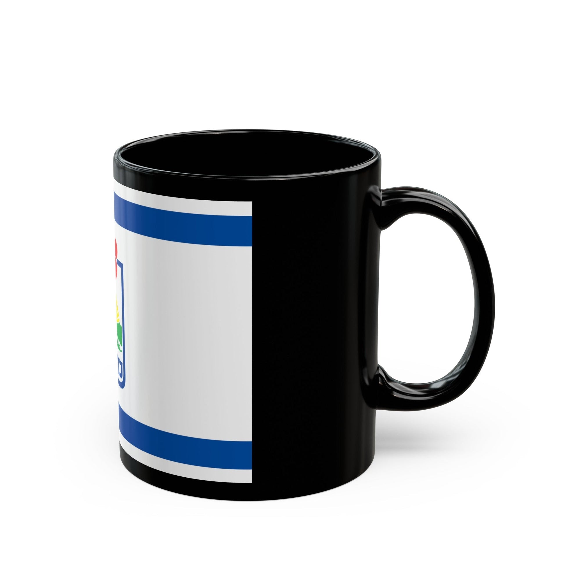 Flag of Karmiel Israel - Black Coffee Mug-The Sticker Space