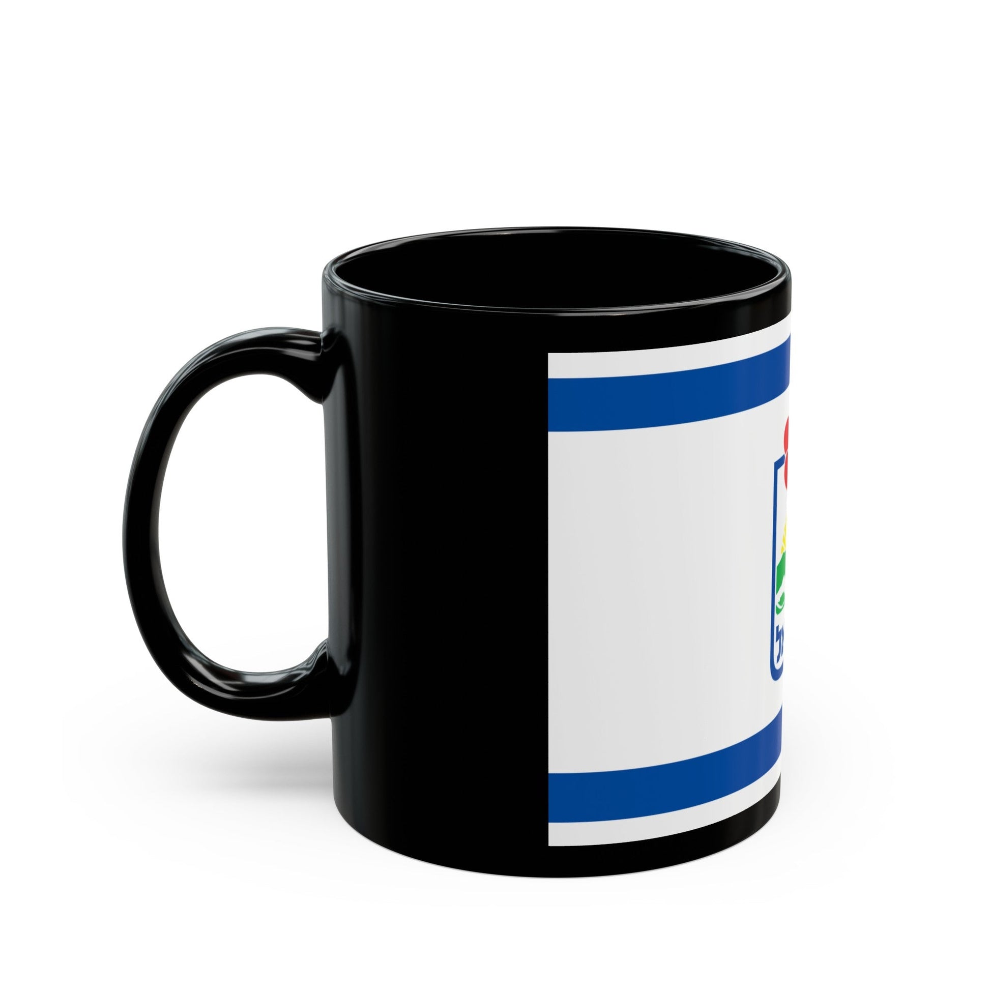 Flag of Karmiel Israel - Black Coffee Mug-The Sticker Space