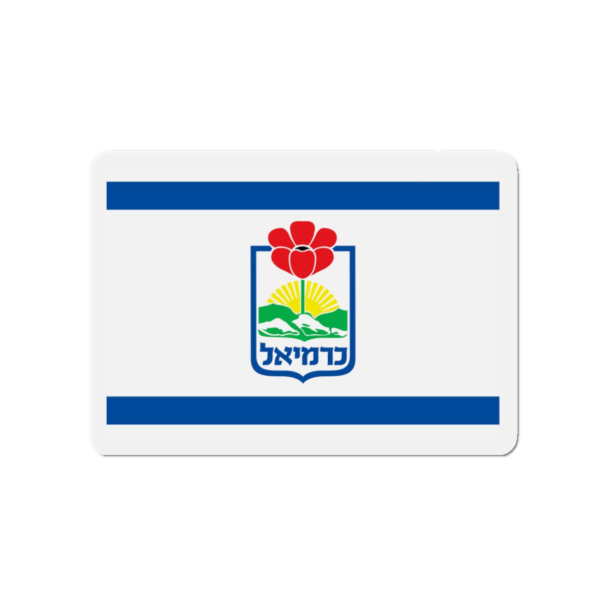 Flag of Karmiel Israel - Die-Cut Magnet-4" x 4"-The Sticker Space