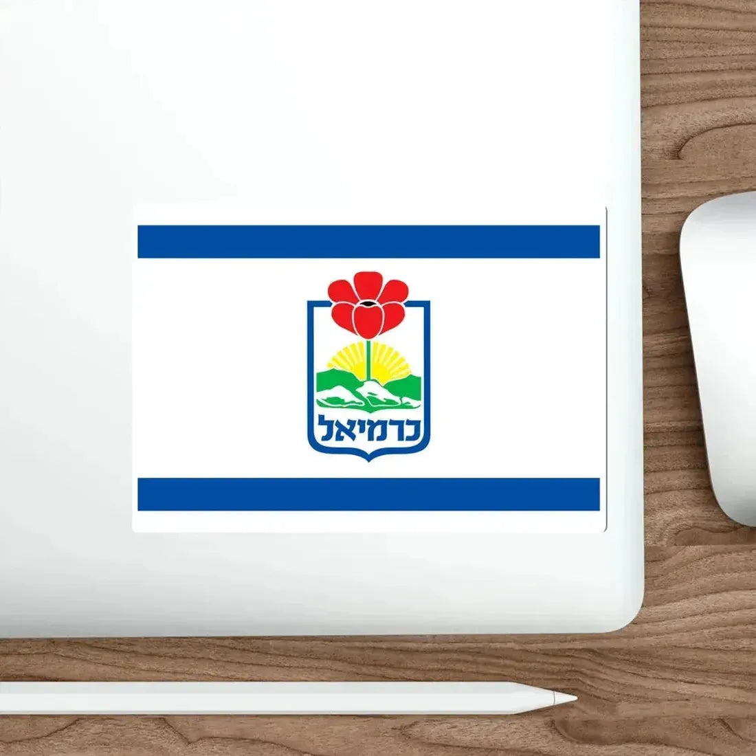 Flag of Karmiel Israel STICKER Vinyl Die-Cut Decal - The Sticker Space