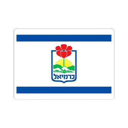 Flag of Karmiel Israel - STICKER Vinyl Kiss-Cut Decal 2 Inch White - The Sticker Space