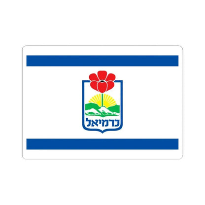 Flag of Karmiel Israel - STICKER Vinyl Kiss-Cut Decal 3 Inch White - The Sticker Space
