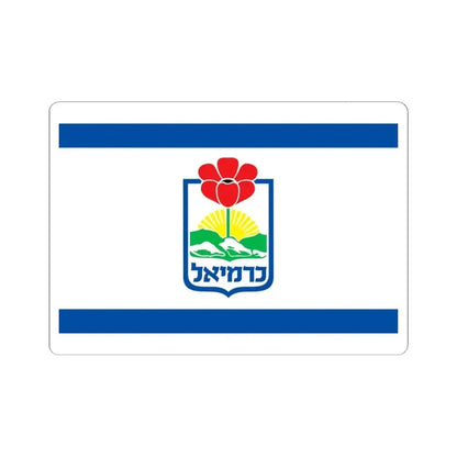 Flag of Karmiel Israel - STICKER Vinyl Kiss-Cut Decal 4 Inch White - The Sticker Space