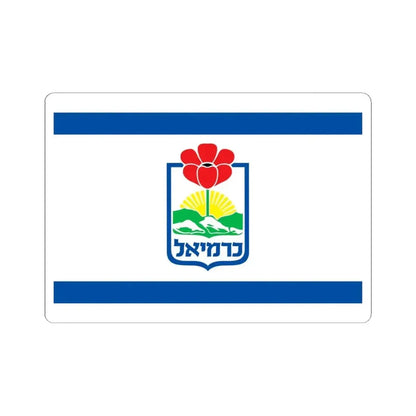 Flag of Karmiel Israel - STICKER Vinyl Kiss-Cut Decal 6 Inch White - The Sticker Space