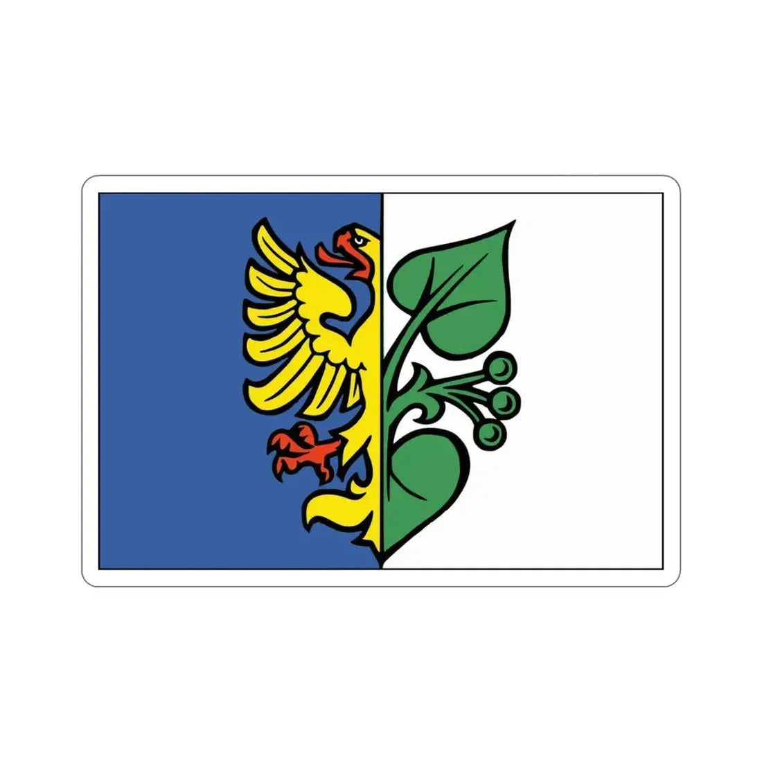 Flag of Karviná Czech Republic STICKER Vinyl Die-Cut Decal 4 Inch - The Sticker Space