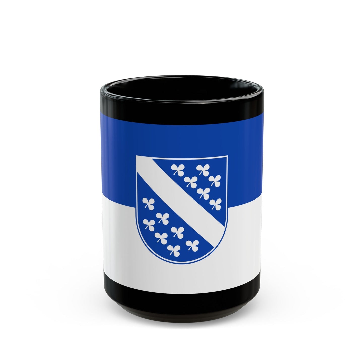 Flag of Kassel 2 Germany - Black Coffee Mug-15oz-The Sticker Space