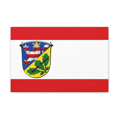 Flag of Kassel Germany - Canvas Wall Art 18″ x 12″ 1.25" - The Sticker Space